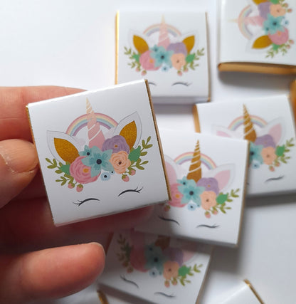 Unicorn Party Personalized Chocolates – Birthday & Guest Favours (Pack of 25)