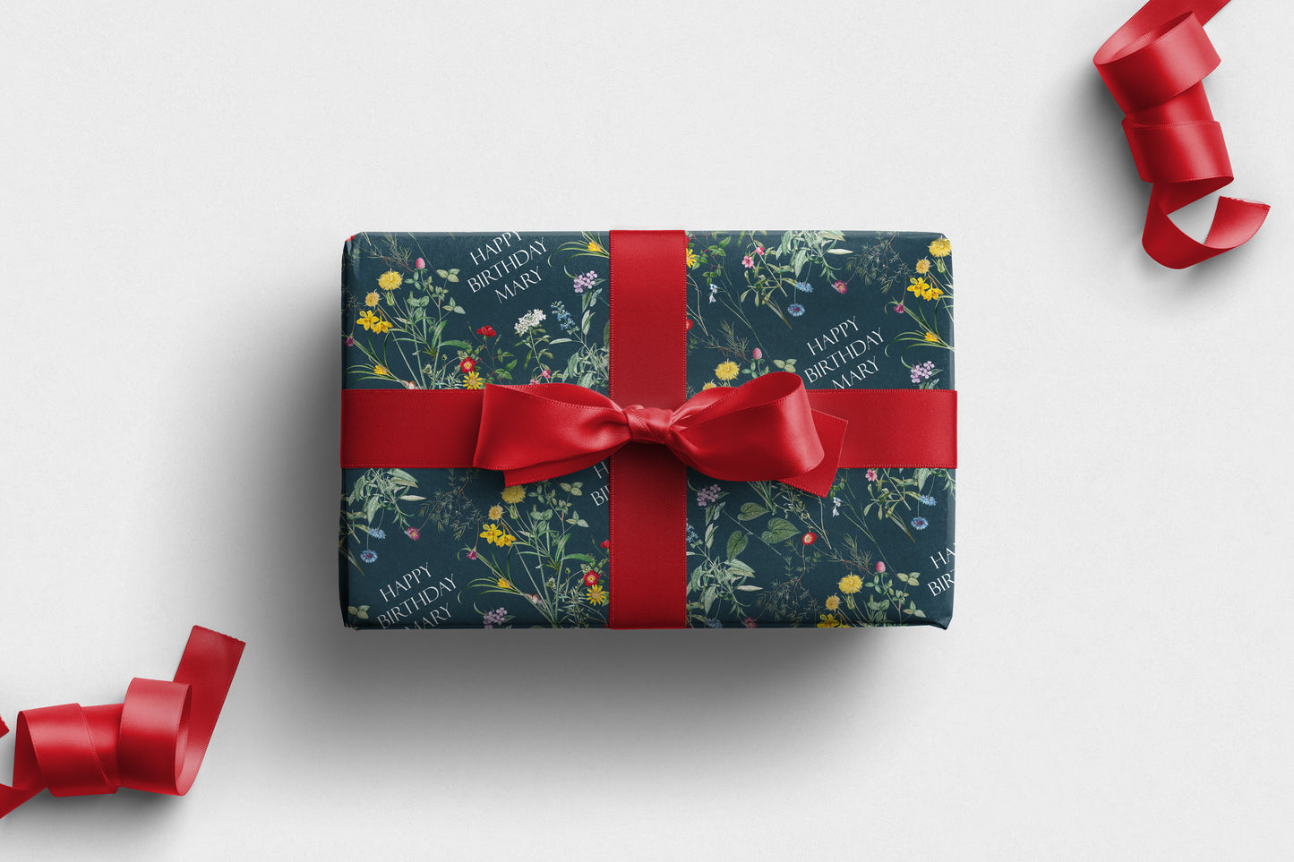 Personalised Wildflower Birthday Wrapping Paper