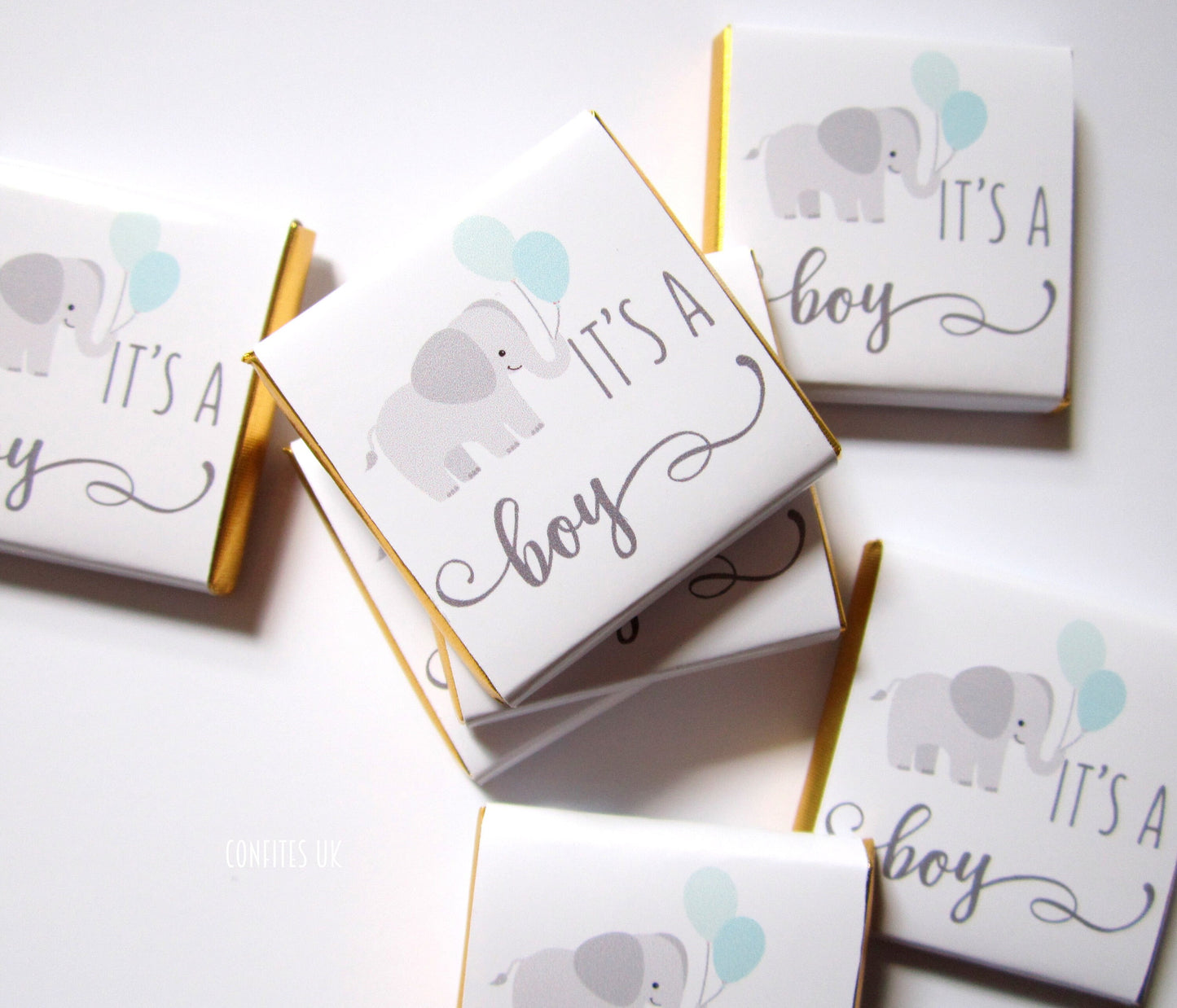 Baby Boy Personalized Chocolate Favours – Unique Baby Shower Guest Favors (Pack of 25)