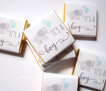Baby Boy Personalized Chocolate Favours – Unique Baby Shower Guest Favors (Pack of 25)