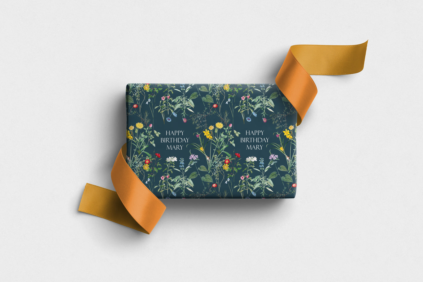 Personalised Wildflower Birthday Wrapping Paper