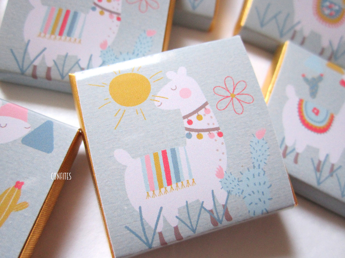 Personalized Llama Party Chocolate Favours – Fun Guest Favours for Birthday Parties (Pack of 25)