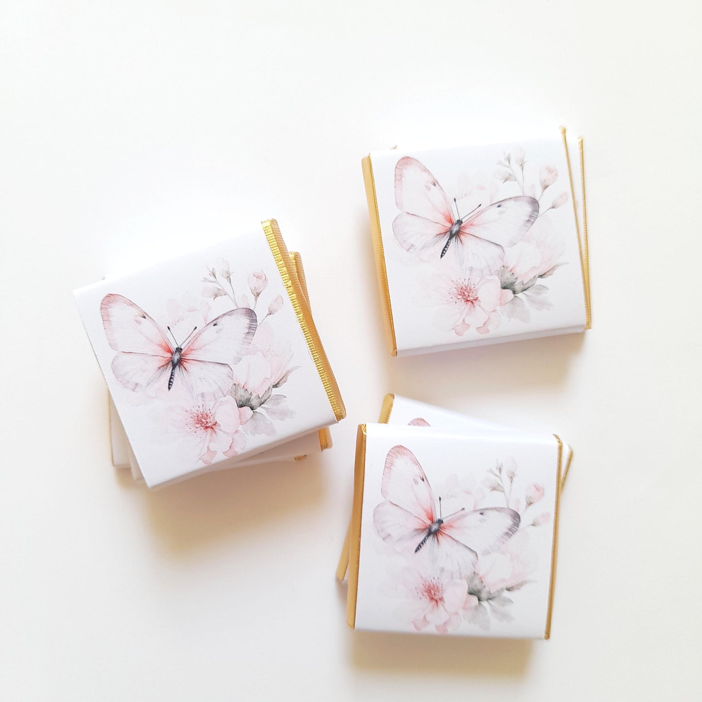 Personalized Birthday Butterflies Chocolate Favours – Elegant Guest Favours (Pack of 25)