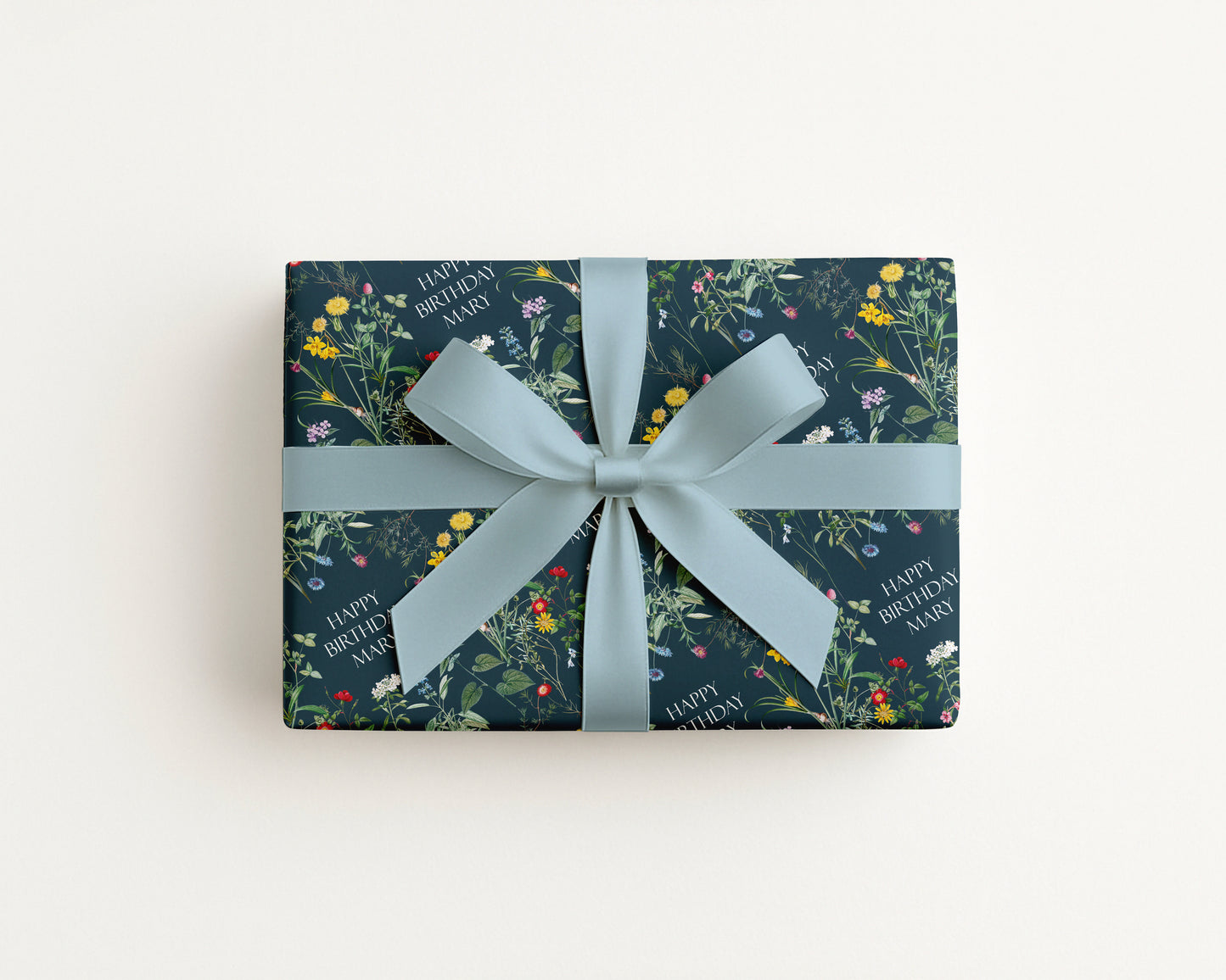 Personalised Wildflower Birthday Wrapping Paper