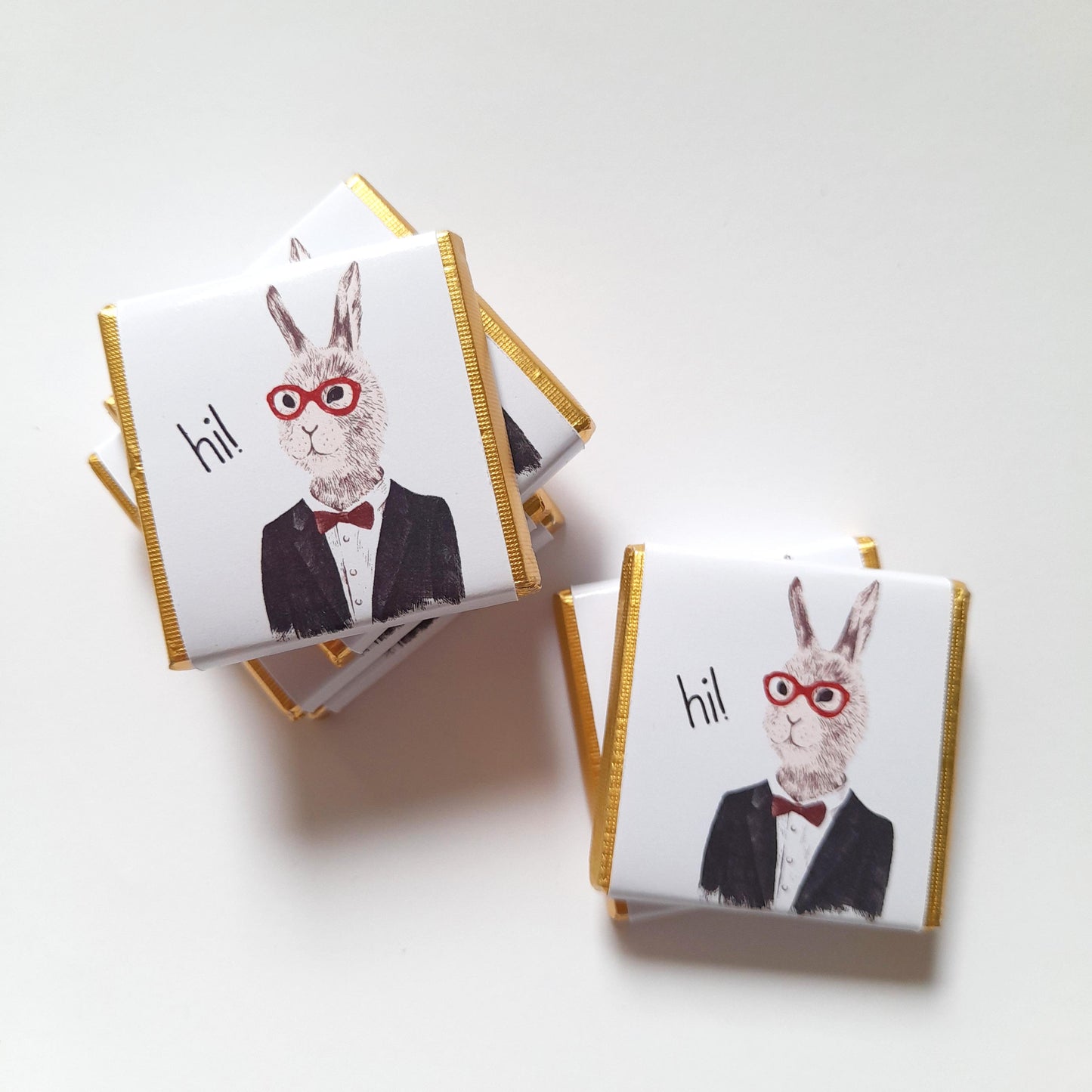 Personalized Bunny Boy Chocolate Favours – Fun Birthday Party Favours (Pack of 25)