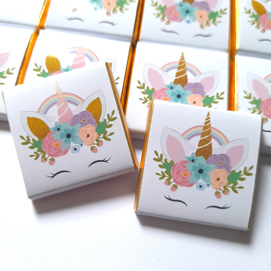 Unicorn Party Personalized Chocolates – Birthday & Guest Favours (Pack of 25)