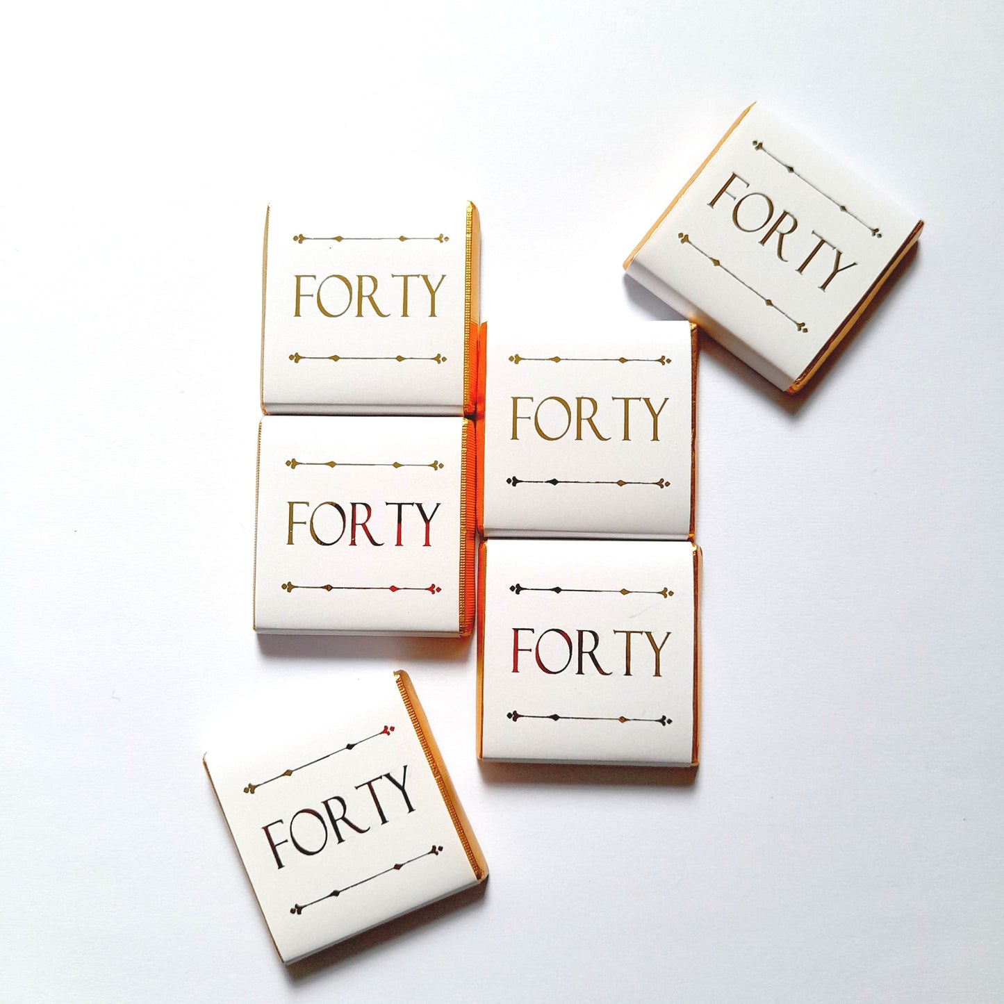Personalized Golden Birthday Milestone Letters Chocolate Favours – Perfect Guest Favours (Pack of 25)