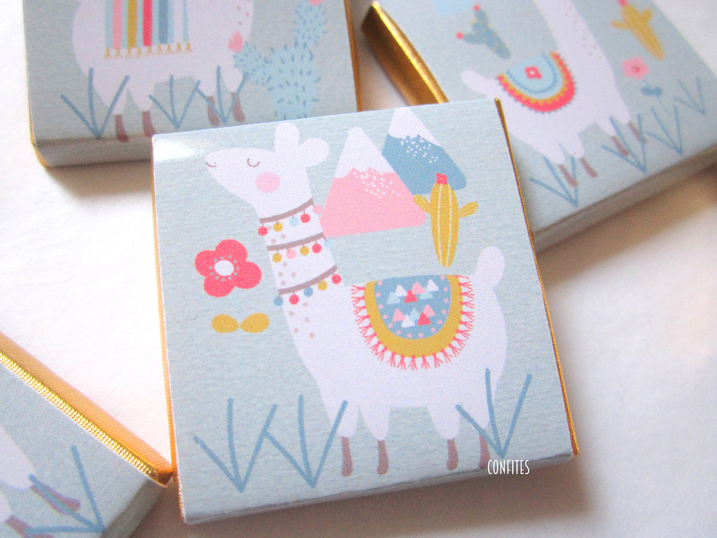 Personalized Llama Party Chocolate Favours – Fun Guest Favours for Birthday Parties (Pack of 25)