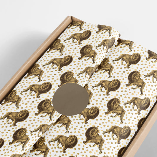 Lion Safari Gift Paper sheet, large size