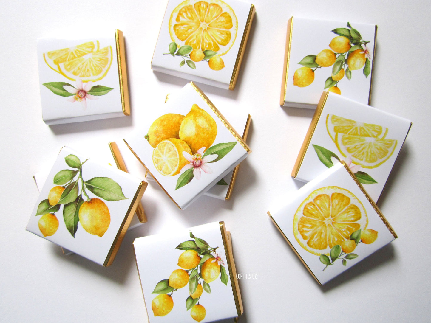 Personalized Lemon-Themed Chocolate Favours – Wedding & Birthday Party Gifts, Pack of 25