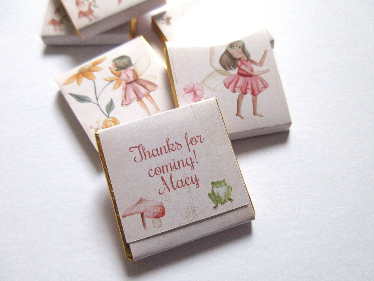 Personalized Garden Fairies Chocolate Favours – Perfect for Birthday & Party Guests (Pack of 25)