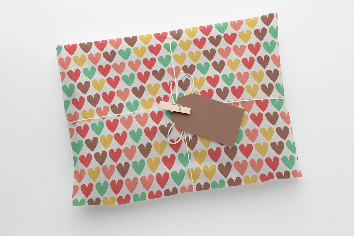 Romantic Warm Love Hearts Gift Paper – Premium Wrapping Sheet (Large)