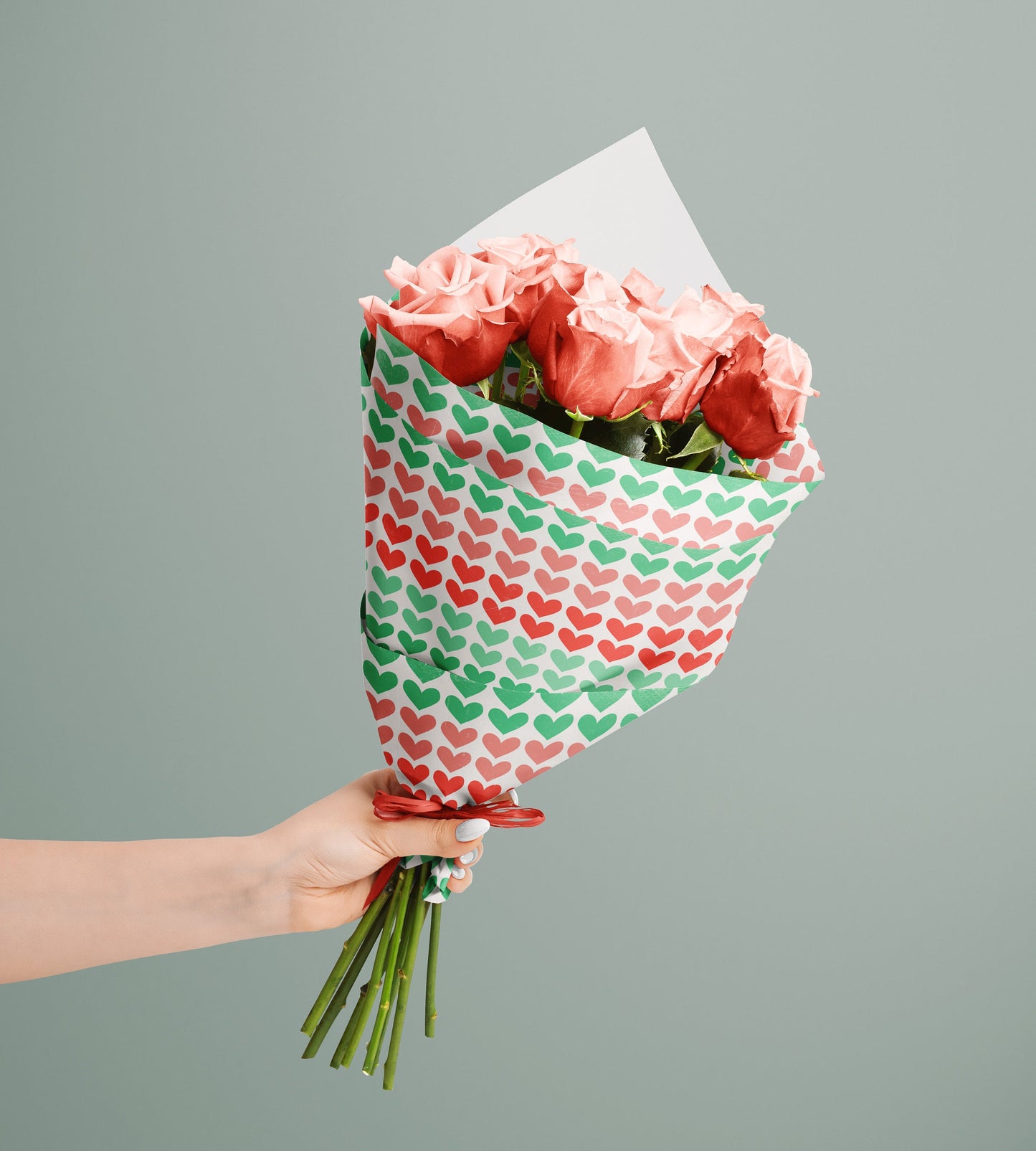 Romantic Love Hearts Gift Paper – Premium Large Wrapping Sheet