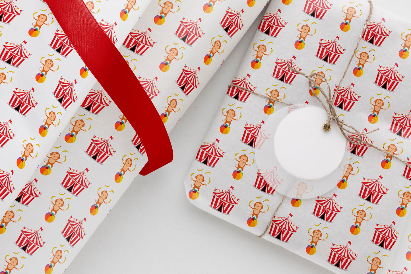 Circus Theme Gift Wrap – Colorful Carnival Wrapping Paper Sheet (Large Size)