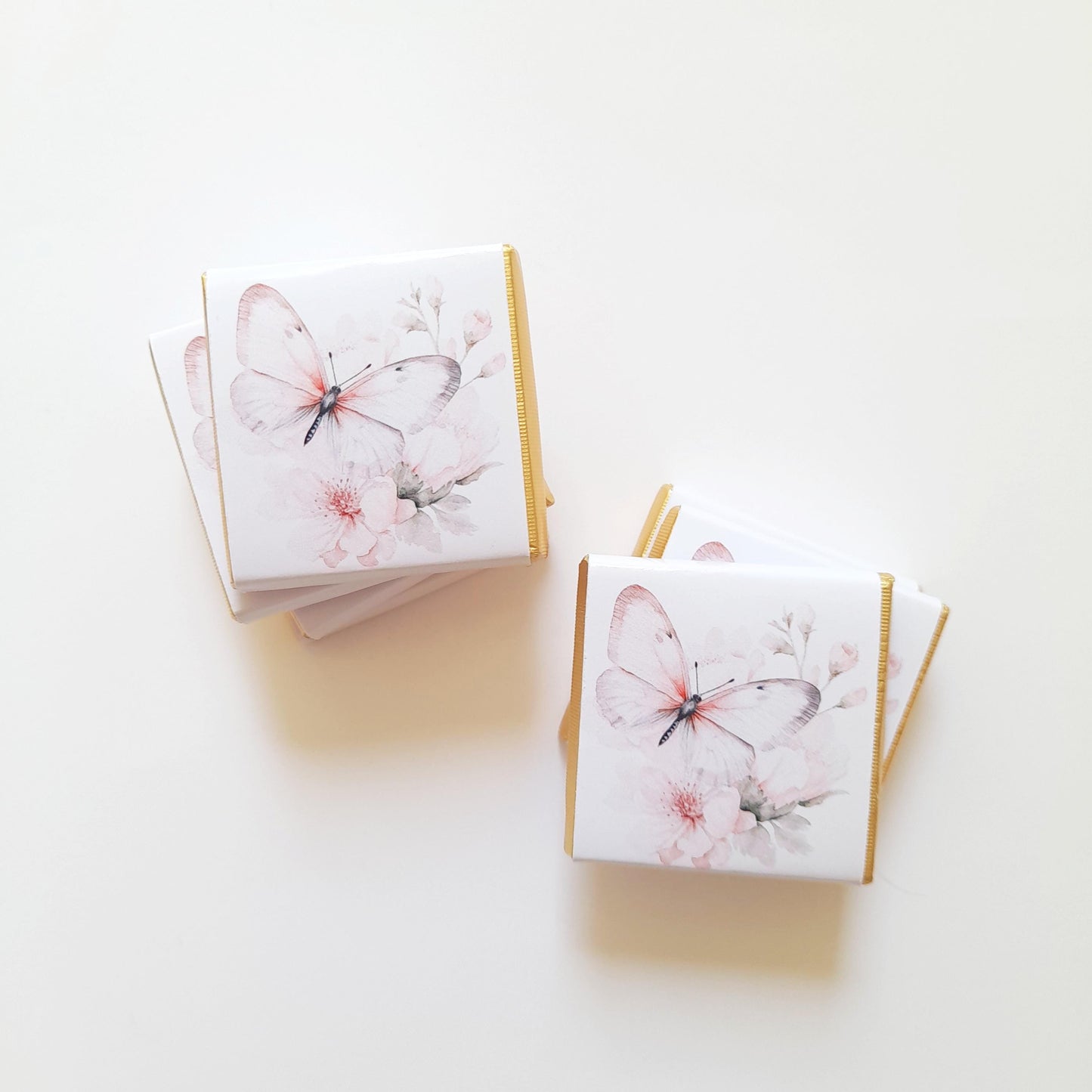 Personalized Birthday Butterflies Chocolate Favours – Elegant Guest Favours (Pack of 25)