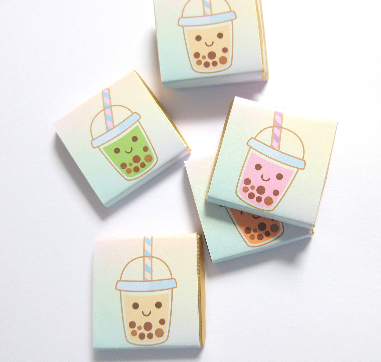 Personalized Bubble Tea Party Chocolate Favours – Boba Tea Party Guest Favours (Pack of 25)