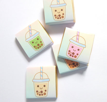 Personalized Bubble Tea Party Chocolate Favours – Boba Tea Party Guest Favours (Pack of 25)