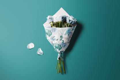Blue Floral Gift Paper Sheet – Large Wrap for Birthdays & Special Gifts