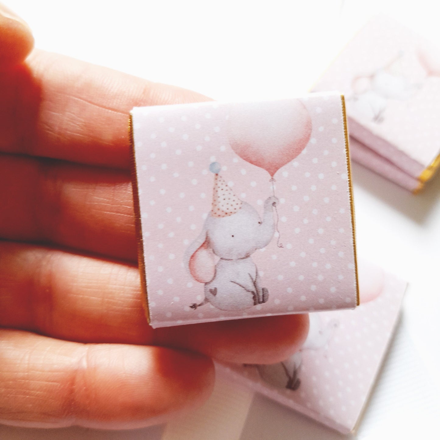 Personalized 1st Birthday Girl Elephant Chocolate Favours – Party Bag Fillers, 25 Pcs