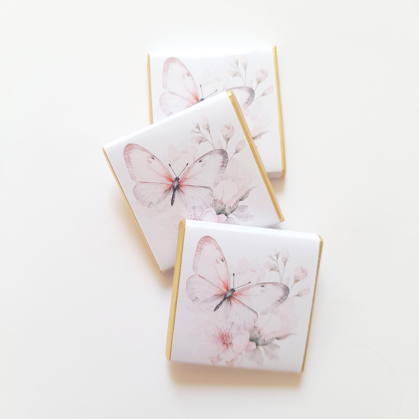 Personalized Birthday Butterflies Chocolate Favours – Elegant Guest Favours (Pack of 25)