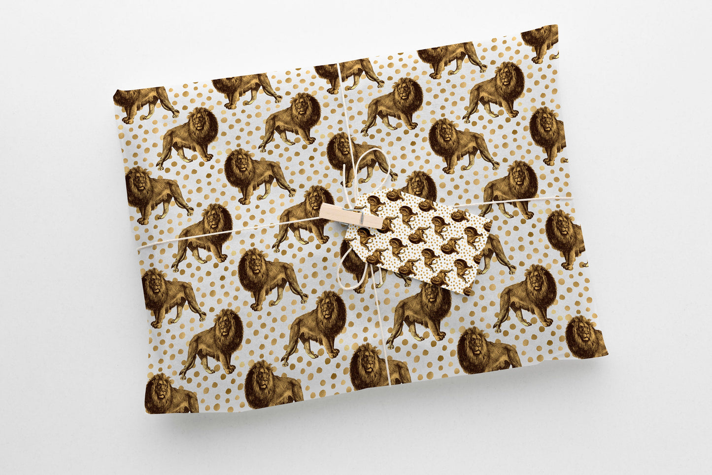 Lion Safari Gift Paper sheet, large size