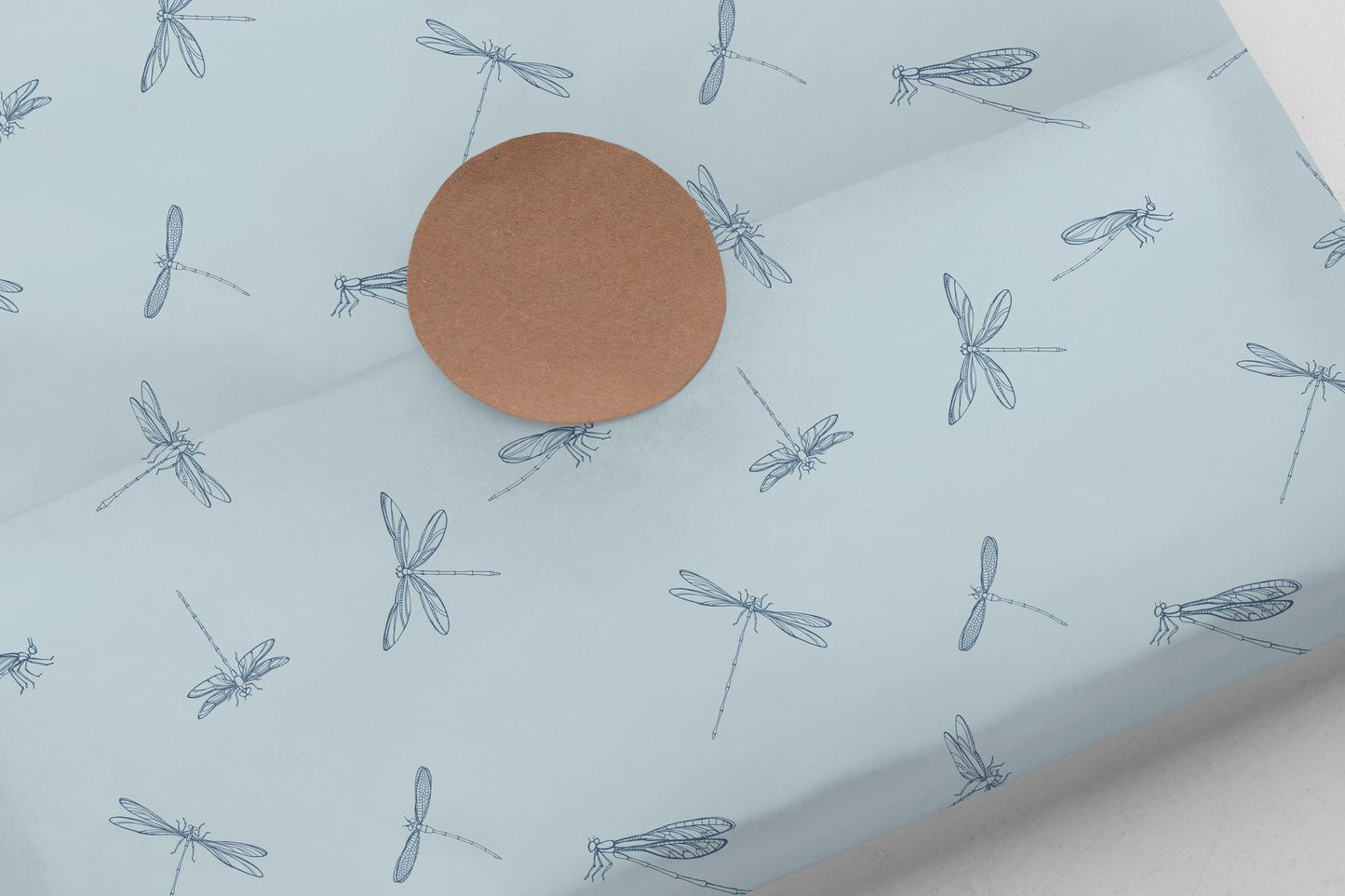 Blue Dragonflies Gift Paper Sheet – Large Size, Perfect for Wrapping