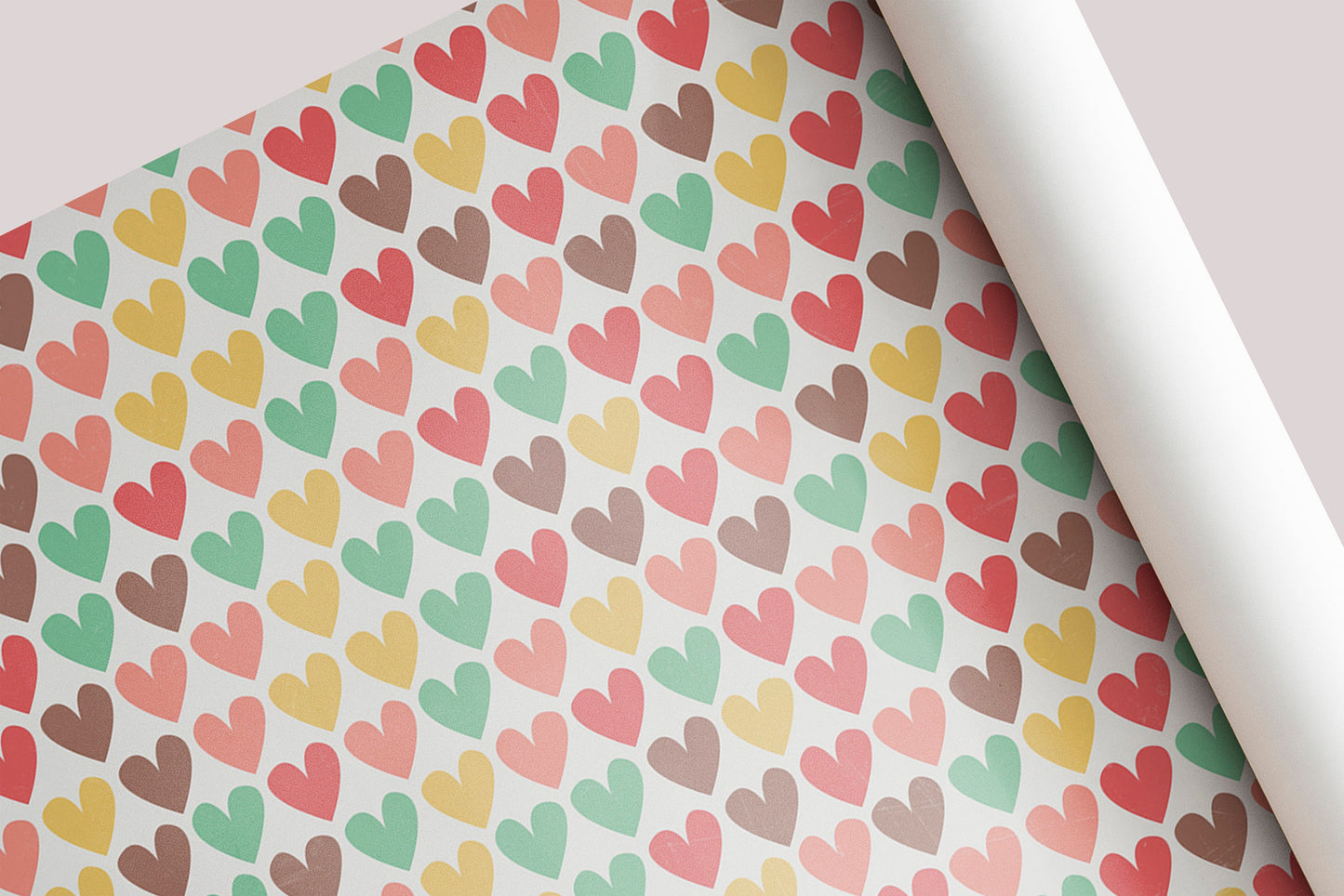 Romantic Warm Love Hearts Gift Paper – Premium Wrapping Sheet (Large)
