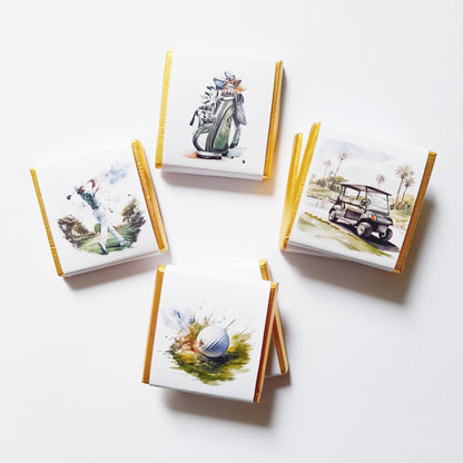 Men's Golf Personalized Chocolate Favours – Guests Favors for Golf Fans, Pack of 25