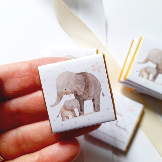 Personalized Baby Shower Mama Elephant Chocolate Favours – Party Bag Fillers (Pack of 25)