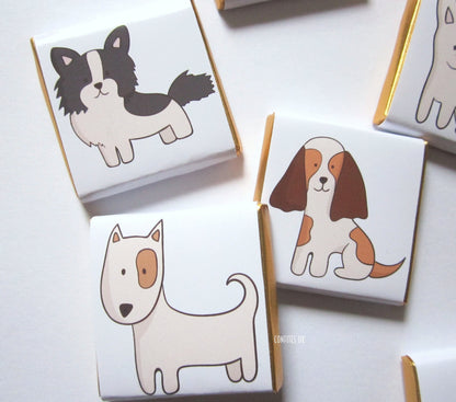 Personalized Pet Dogs Chocolate Favours – Dog’s Birthday Party Favours for Little Dogs (Pack of 25)