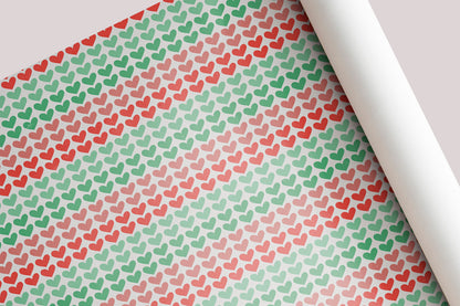 Romantic Love Hearts Gift Paper – Premium Large Wrapping Sheet