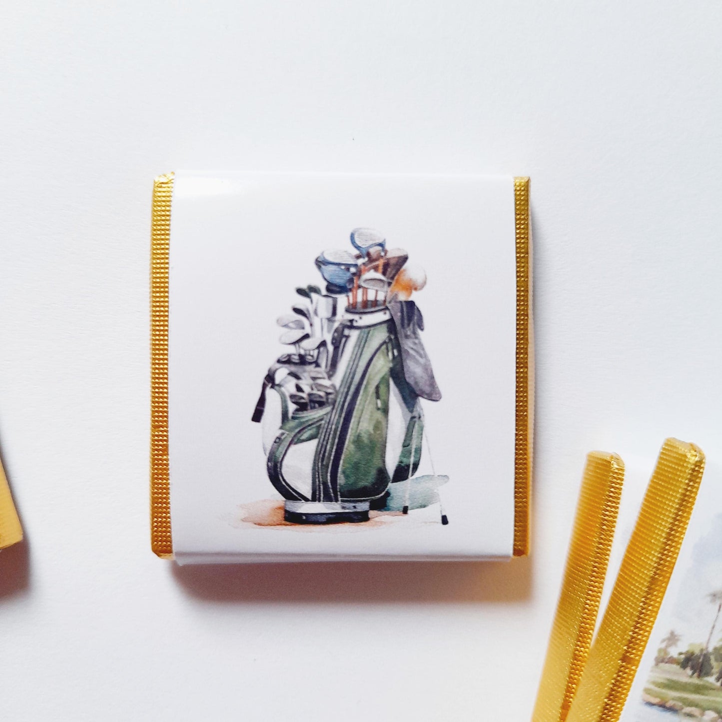 Men's Golf Personalized Chocolate Favours – Guests Favors for Golf Fans, Pack of 25