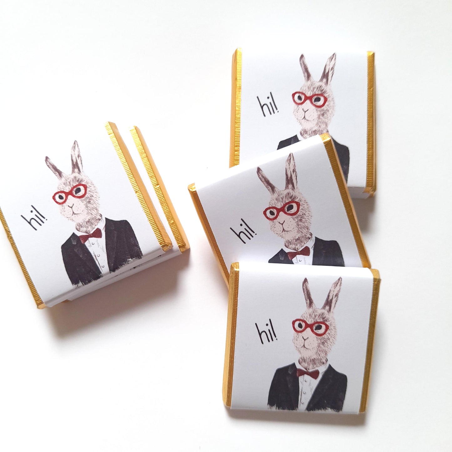 Personalized Bunny Boy Chocolate Favours – Fun Birthday Party Favours (Pack of 25)