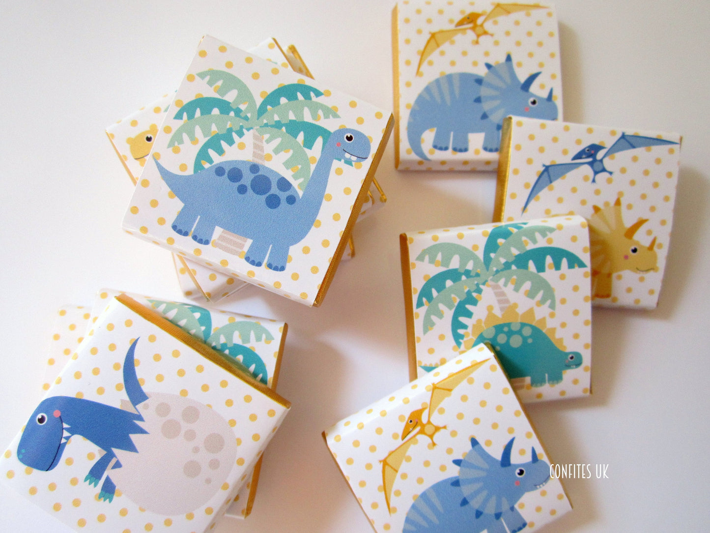 Dinosaur Personalized Chocolate Favours – Cute Dino Party Favours, Pack of 25