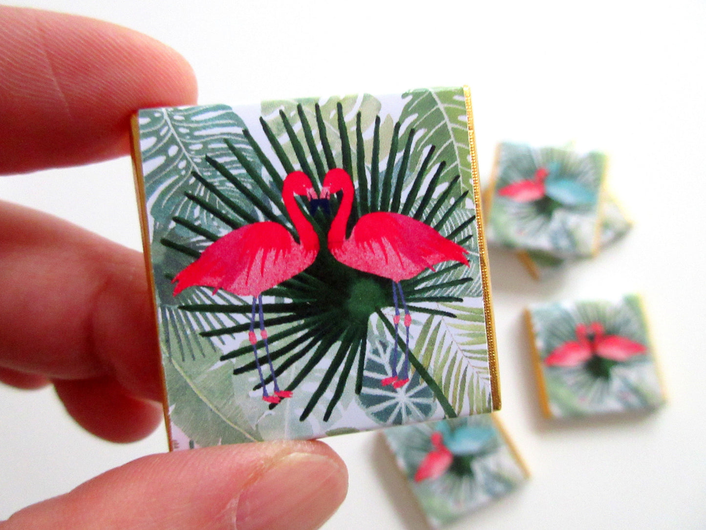 Personalized Wedding Tropical Flamingos Chocolate Favours – Custom Party Favours (Pack of 25)