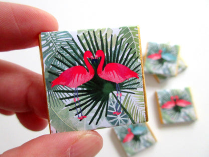 Personalized Wedding Tropical Flamingos Chocolate Favours – Custom Party Favours (Pack of 25)