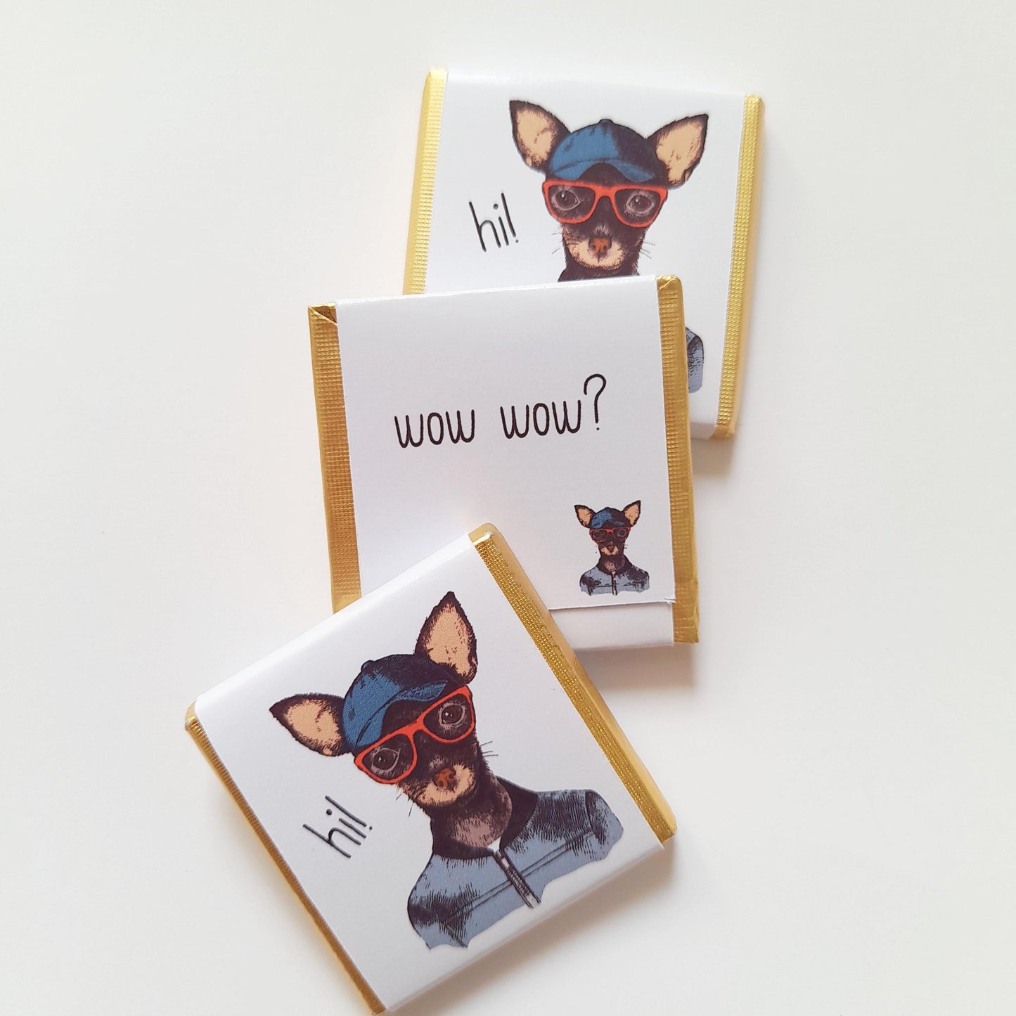 Personalized Toy Terrier Chocolate Favours – Cute Dog Birthday Party Treats (Pack of 25)