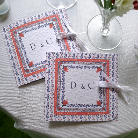 Personalised Floral Wedding Favours – Chocolate Thank-You Treats