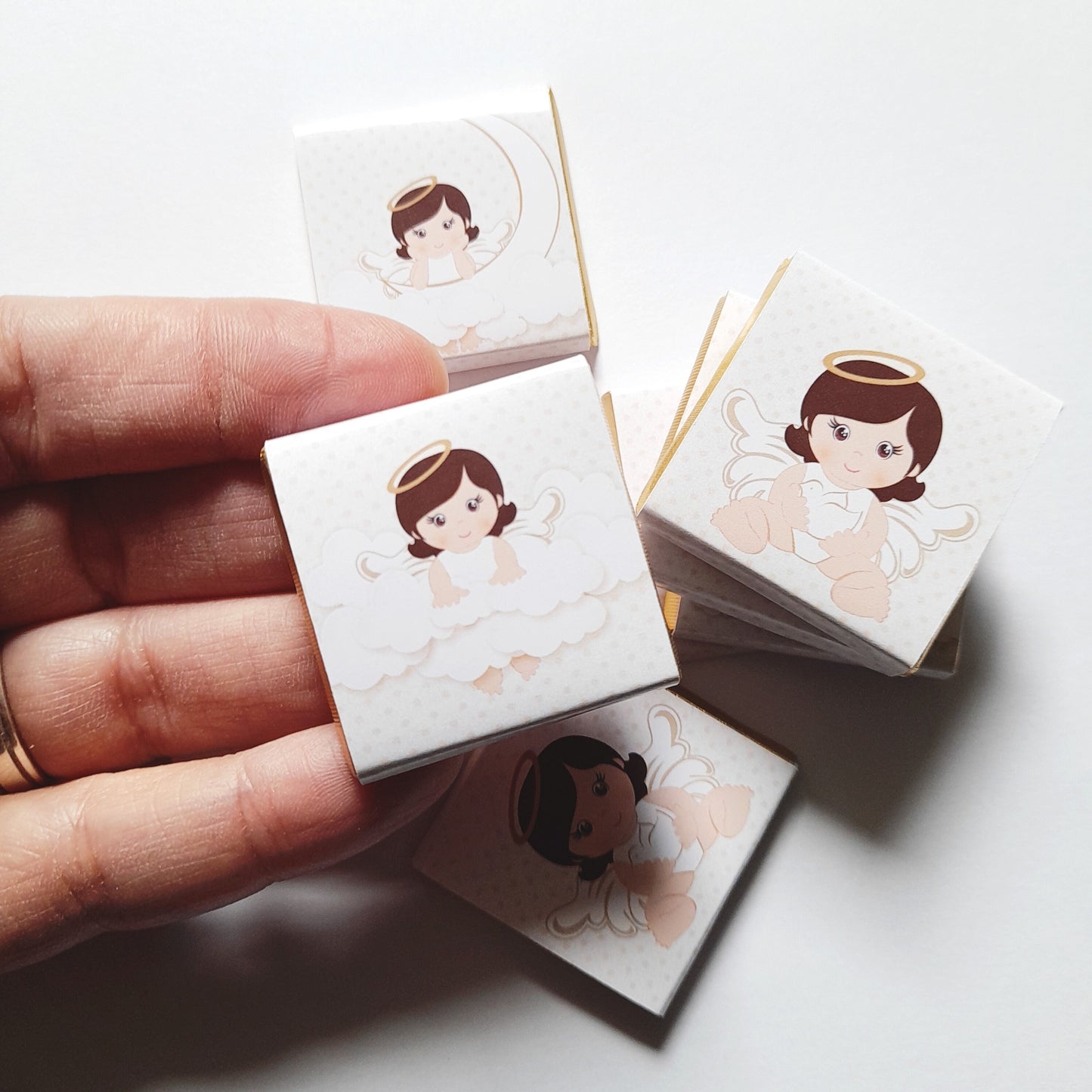Personalized Little Angel Girl Chocolate Favours – Christening Guest Favours (Pack of 25)
