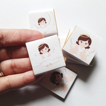 Personalized Little Angel Girl Chocolate Favours – Christening Guest Favours (Pack of 25)