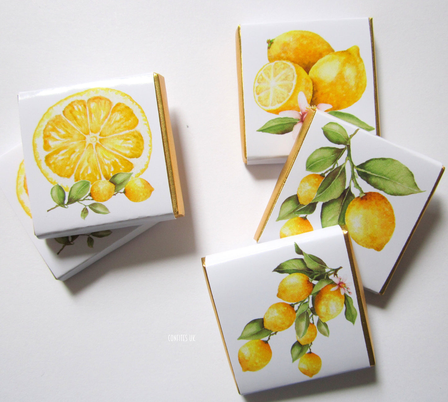 Personalized Lemon-Themed Chocolate Favours – Wedding & Birthday Party Gifts, Pack of 25