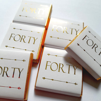 Personalized Golden Birthday Milestone Letters Chocolate Favours – Perfect Guest Favours (Pack of 25)