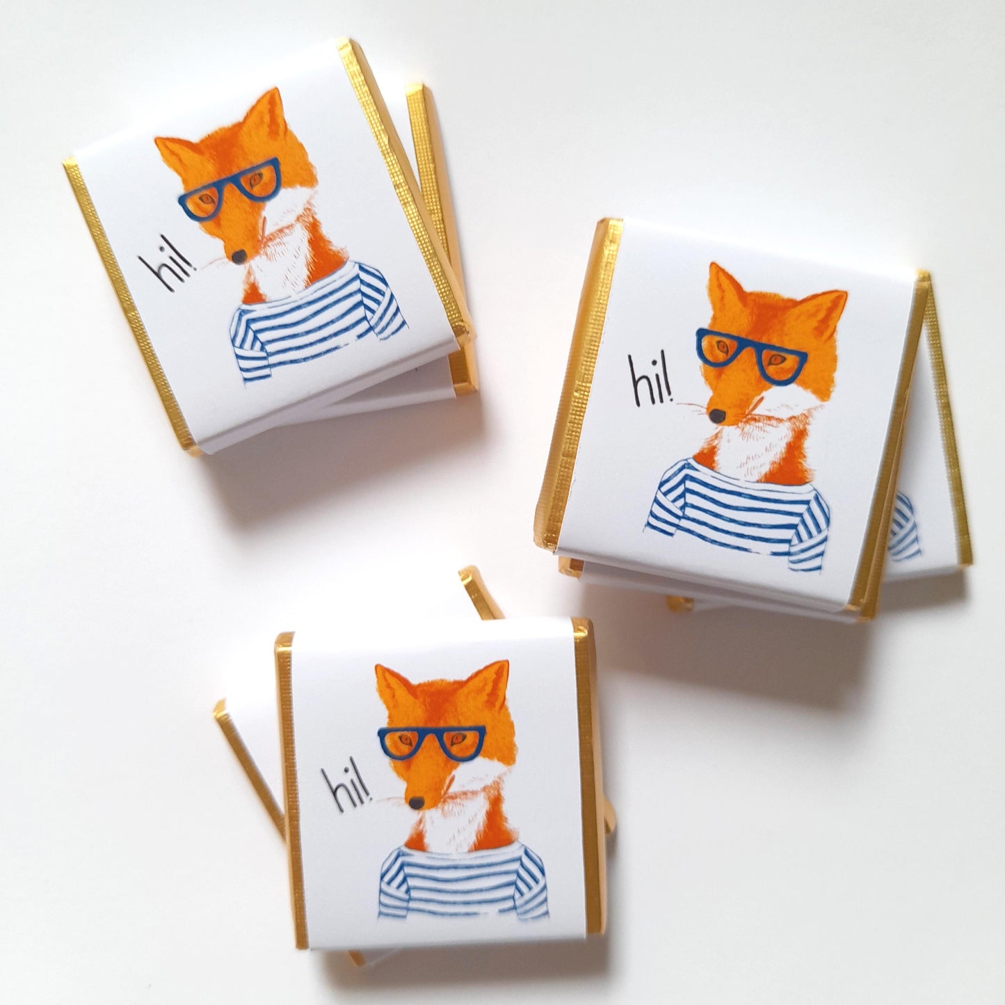 Personalized Reader Fox Chocolate Favours – Fun Birthday Party Favours (Pack of 25)