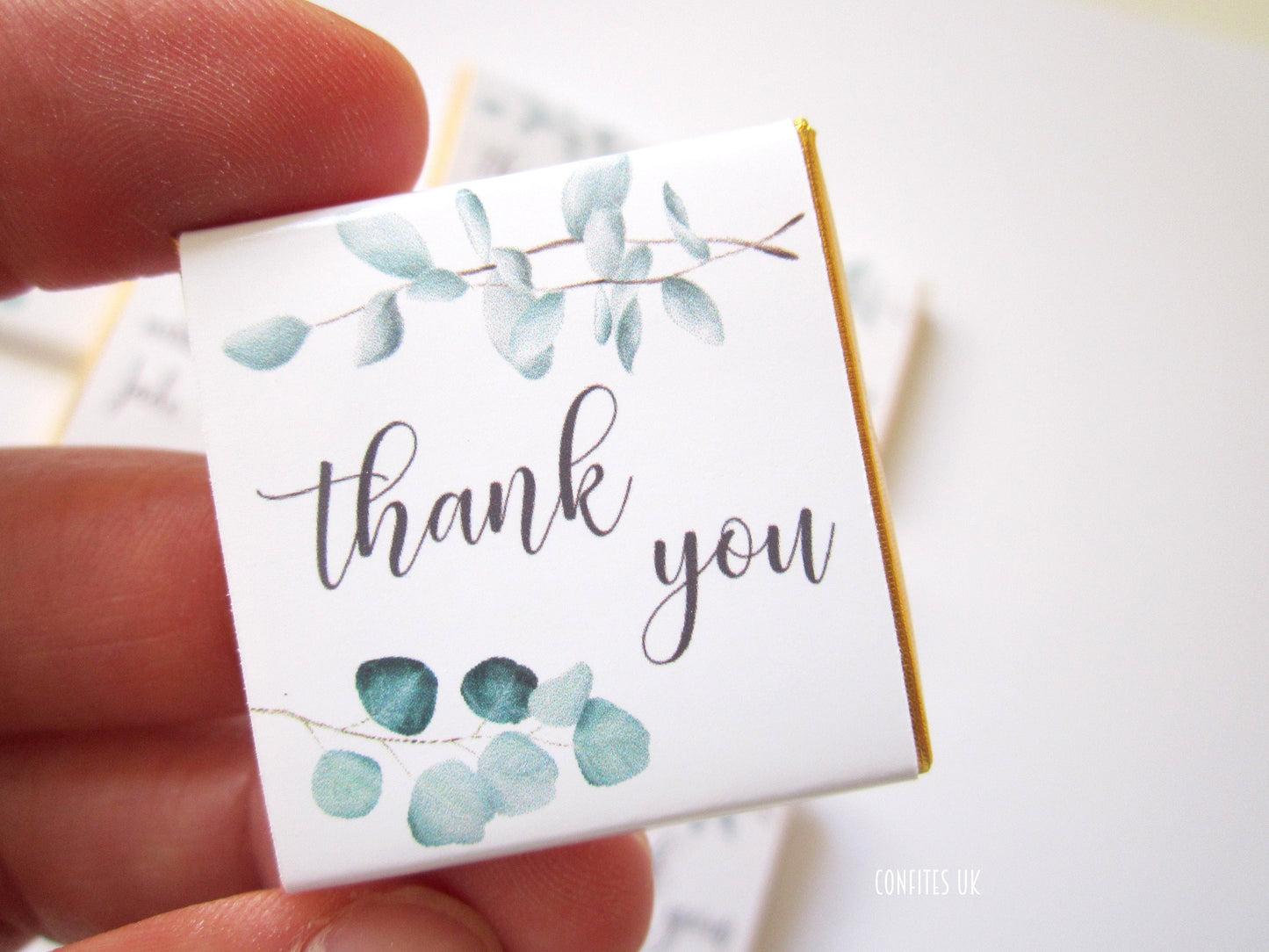 Personalized Thank You Botanical Chocolate Favours – Perfect Thank You Gifts (Pack of 25)