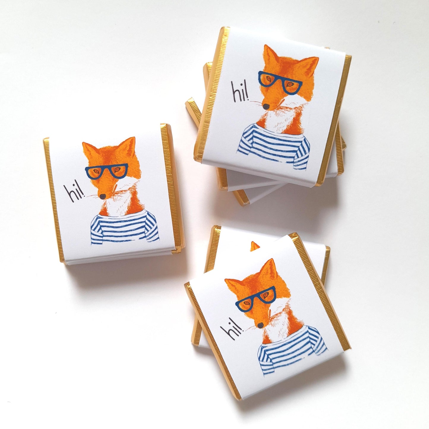 Personalized Reader Fox Chocolate Favours – Fun Birthday Party Favours (Pack of 25)