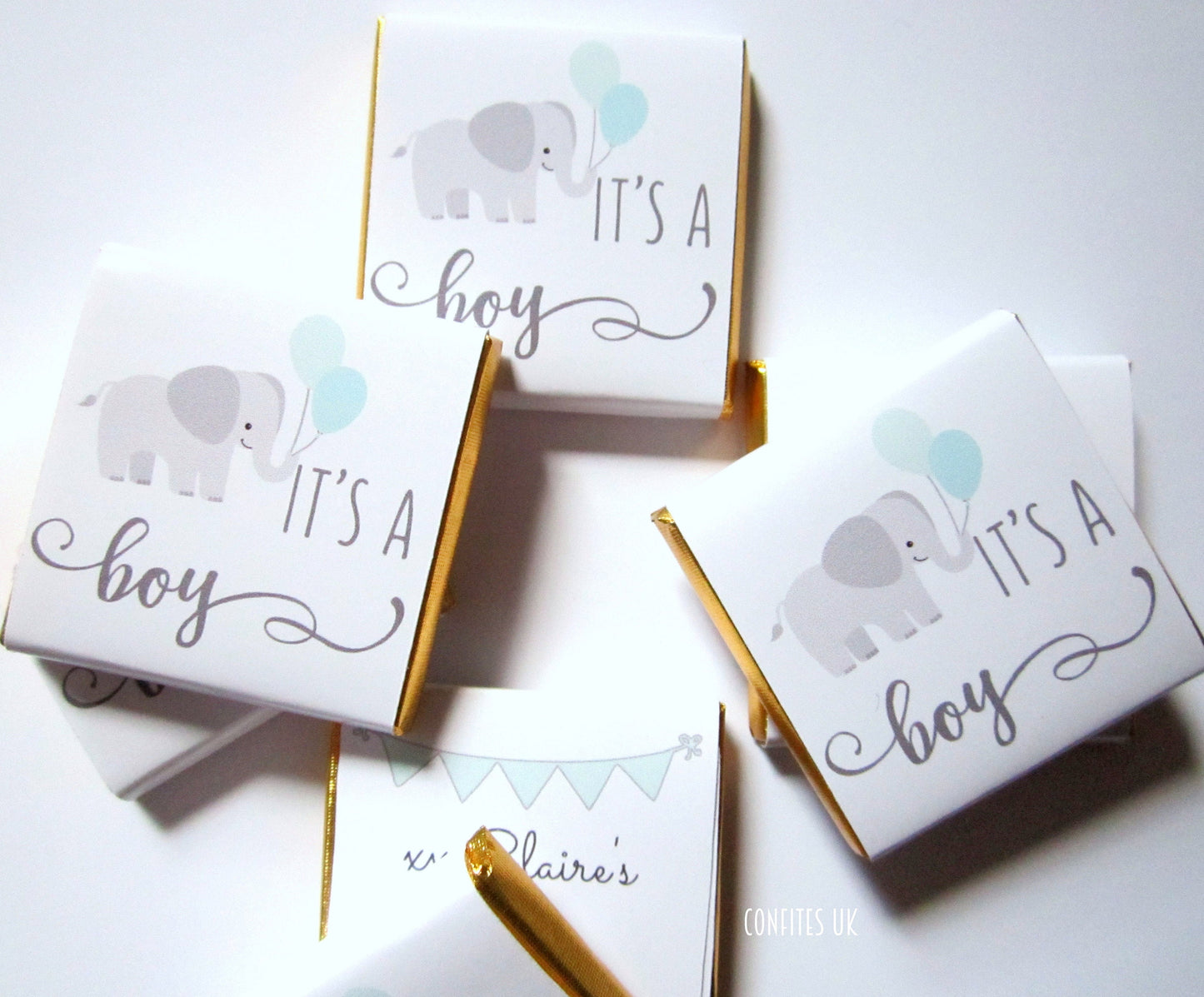 Baby Boy Personalized Chocolate Favours – Unique Baby Shower Guest Favors (Pack of 25)