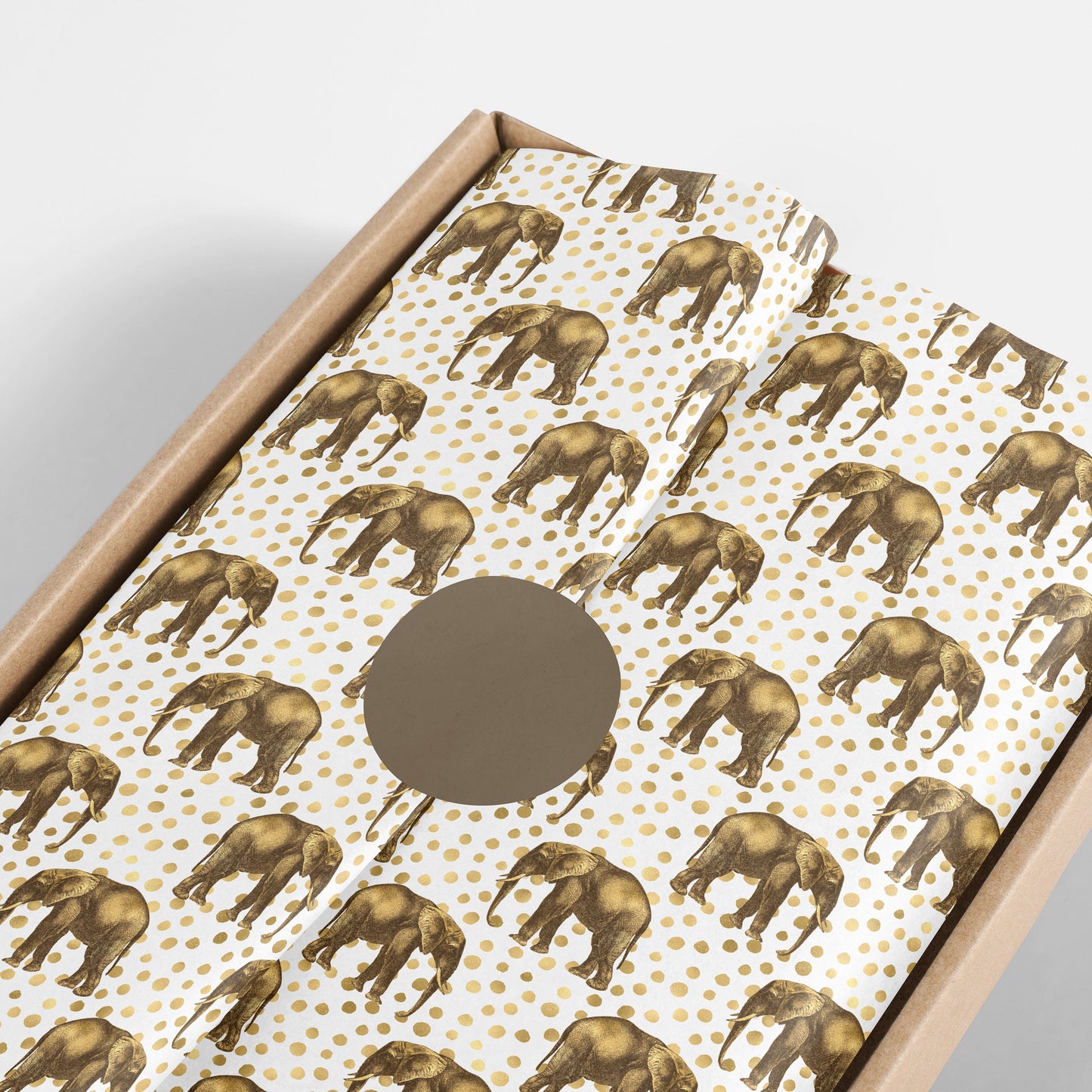 Safari Elephant Gift Paper Sheet – Large Size for Unique Gift Wrapping