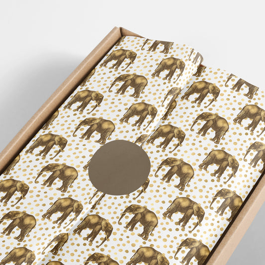 Safari Elephant Gift Paper Sheet – Large Size for Unique Gift Wrapping
