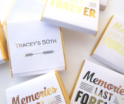 Personalized Memories Chocolate Favours – Funeral Party Favours & Guest Treats (Pack of 25)