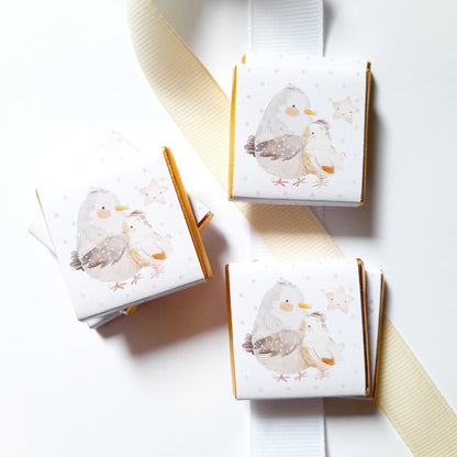 Personalized Baby Shower Mama Bird Chocolate Favours – Party Bag Fillers (Pack of 25)